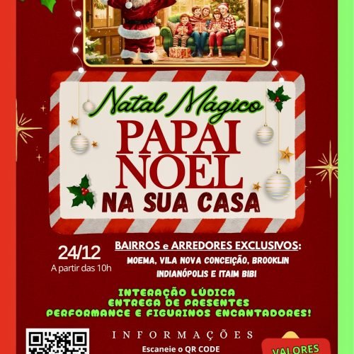 red - NATAL MÁGICO PAPAI NOEL NA SUA CASA - THE DREAMERS THEATER